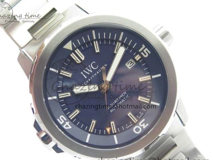 MIROTIME 0329 EasyMatch Aquatimer Automatic IW329004 V6F 1:1 Best Edition Blue Dial On SS Bracelet MIYOTA 7224